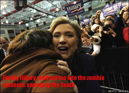 hillary attacked by zombies